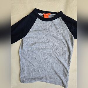 Gray and Black Kids Raglan Tee
